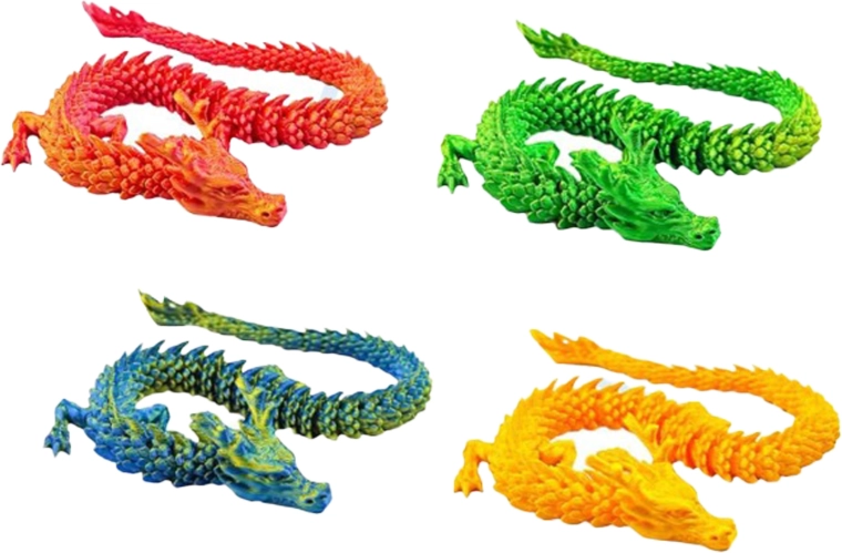 Varázslatos kínai sárkány 3D 27 cm
