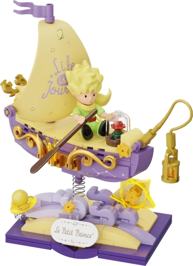 Költői design rózsával, csillagokkal és lámpással