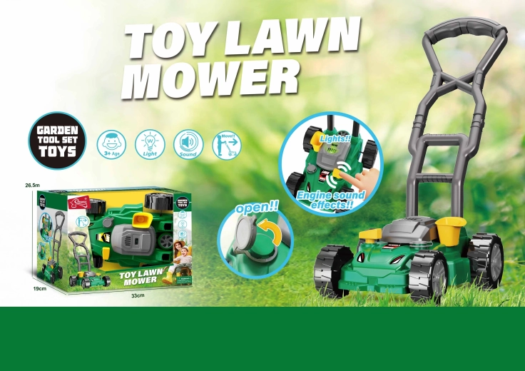Gyerek fűnyíró fény- és hangeffektekkel