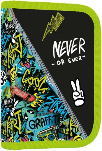 Kétszárnyas iskolai tolltartó Funny Boy, üres