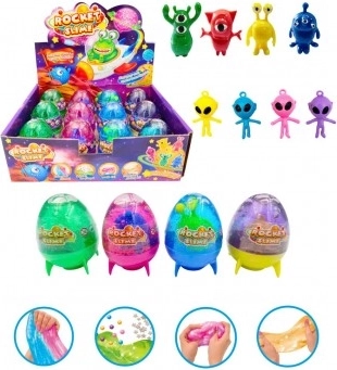 Teddies csillogó slime földönkívülivel – szórakoztató gyurma figura melléklettel (színkeverék)