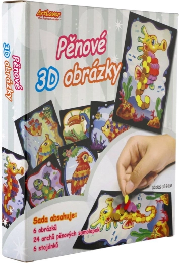 3D habképek matricákkal – 6 db
