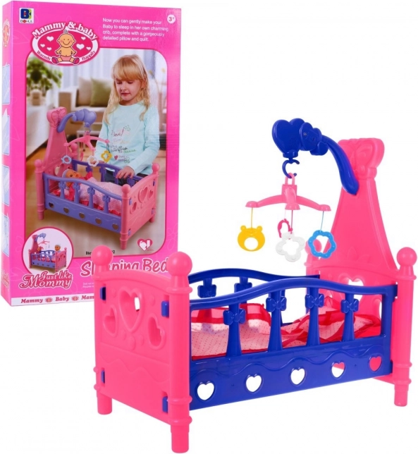 Bababölcső forgóval és ágyneművel, 3+
