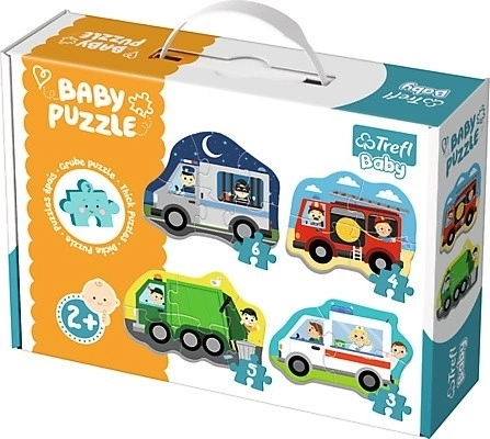 Gyermek puzzle járművekkel Trefltől