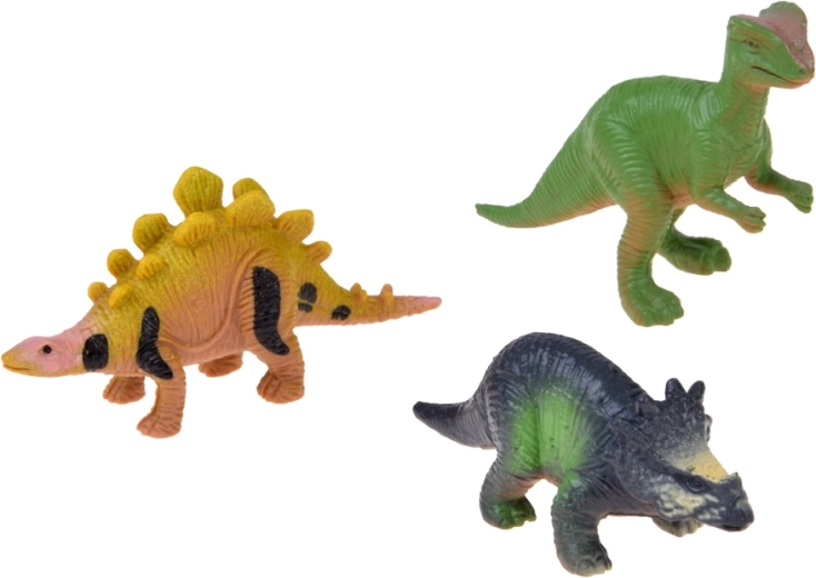 3 dinoszaurusz figura és sötétben világító matricák