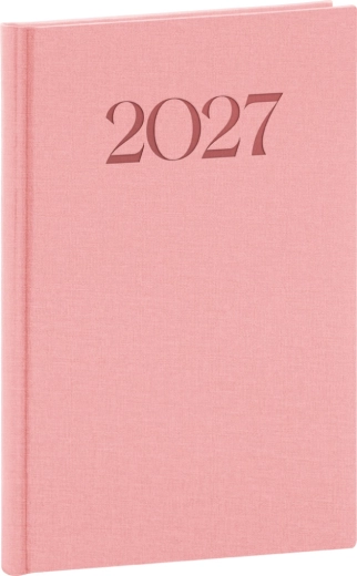 Notique heti határidőnapló Biella 2027 rózsaszín 15 × 21 cm