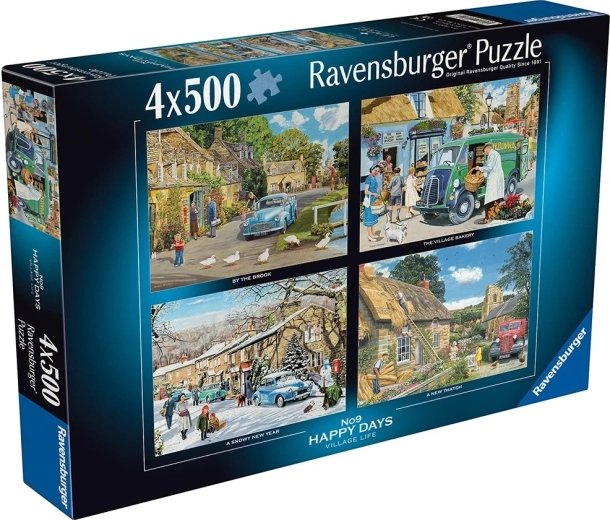 Ravensburger puzzle Happy Days: Falusi élet 4×500 darab