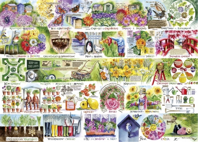 Puzzle Talicskák és gumicsizmák 1000 darabos GIBSONS
