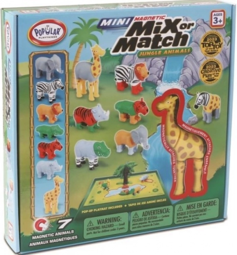 Malblo Magnetic Mini – dzsungelállatok, mágneses építőjáték gyerekeknek