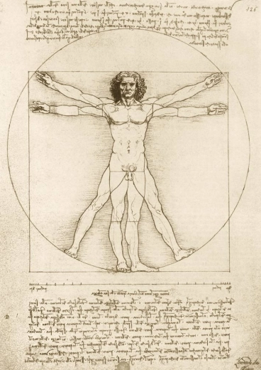 Leonardo da Vinci: Vitruvius-tanulmány puzzle, 1000 darab