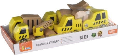 Fa építőjárművek – 6 darabos készlet