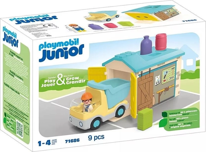 Junior figura szett – teherautó garázzsal és formaválogatóval