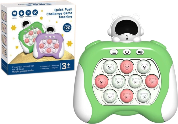 Érzékszervi játék Pop It Univerzum fényekkel és hangokkal - zöld