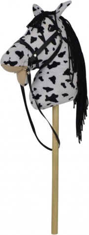 Plüss botló ló hanggal, 70 cm, fehér‑fekete (appaloosa)