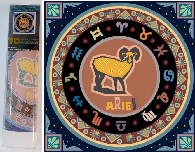 NORIMPEX gyémánt festés 7D Zodiákus Kos 30x30 cm