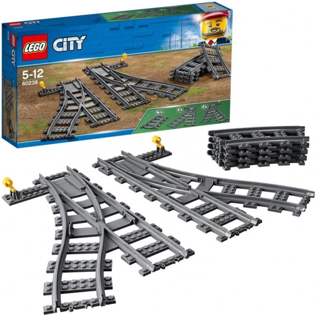 Lego City váltók vonatsínekhez