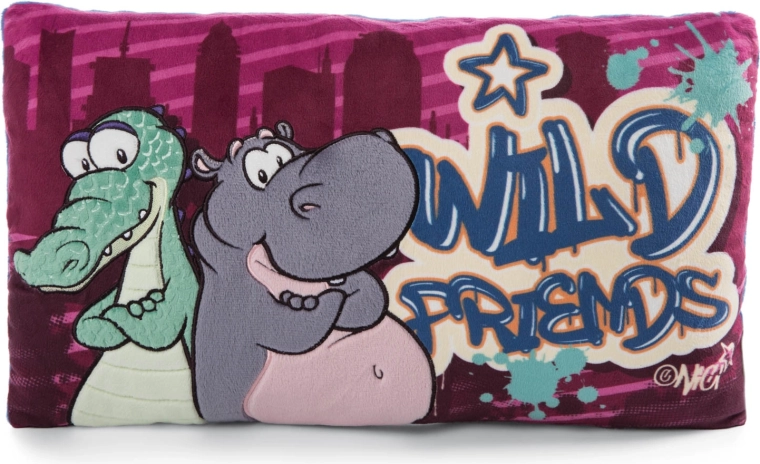 NICI párna krokodil és víziló zöld