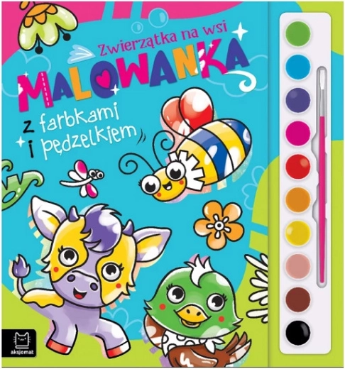 Kifestő színes festékekkel és ecsettel – Állatok a vidéken