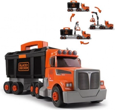 Vontató 3 az 1-ben Black+Decker szerszámokkal és Daruval
