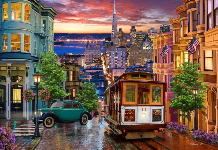 Puzzle San Franciscó-i villamos 1000 darab