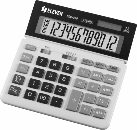 Irodai számológép ELEVEN SDC368 fehér-fekete