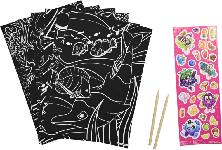 Varázslatos scratch art tengeri motívumokkal