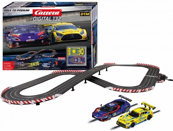 Carrera Digital 132 Pole to Podium 7,6 m autópálya Ferrari 296 GT3 és Mercedes-AMG GT3 Evo autókkal