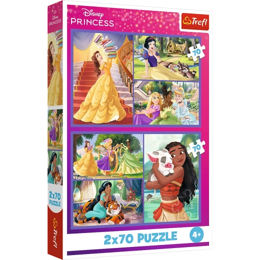 Puzzle 2x70 Disney Hercegnők Mesés Napok