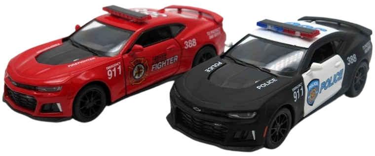 2017 Camaro ZL1 rendőrségi fém autómodell
