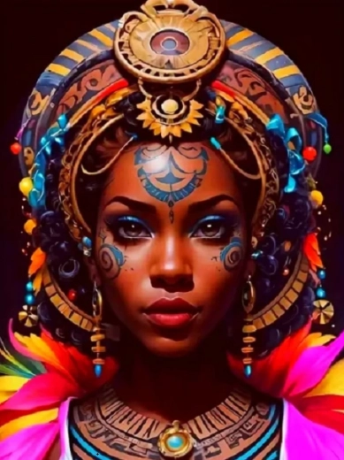 Gyémánt Festés Afrikai Nő III 30x40 cm