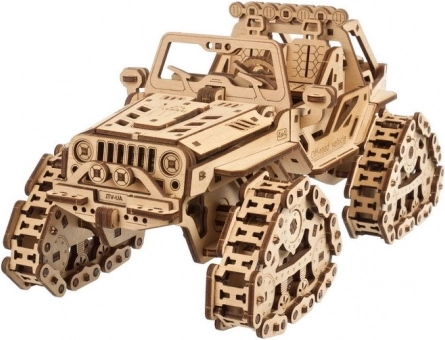 UGEARS lánctalpas terepjáró – 3D fa mechanikus kirakó