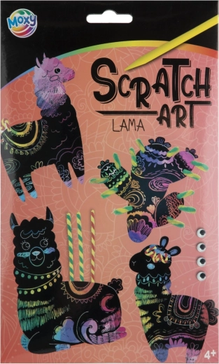 Kreatív készlet Karcolható Állatok Lama