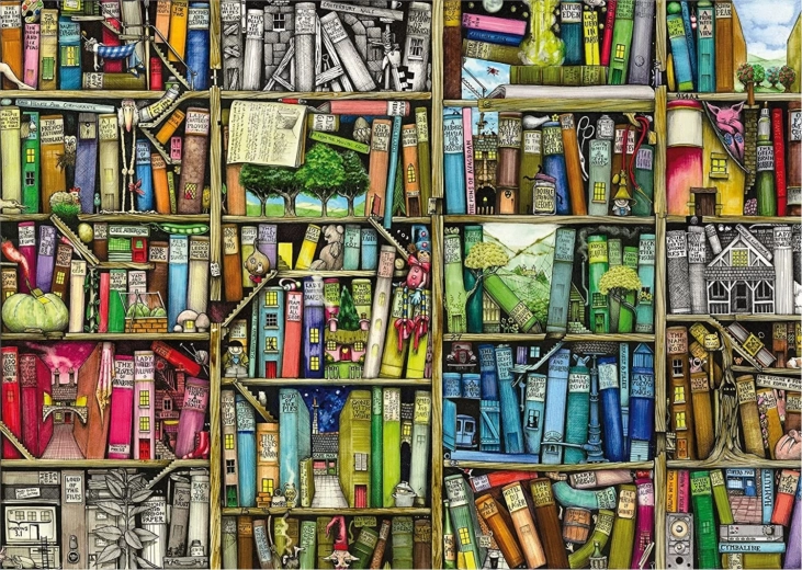 Ravensburger puzzle bizarr könyvtár 1000 darabos
