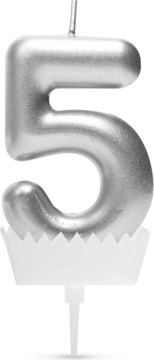 5-ös szám alakú tortagyertya