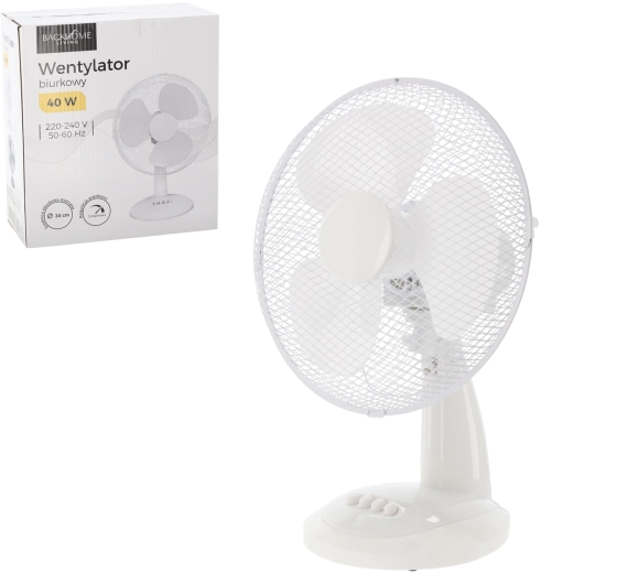 Fehér asztali ventilátor 40 W
