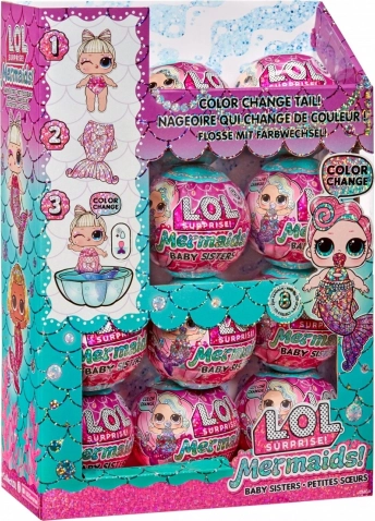 L.O.L. Surprise sellő baba, display 12 db