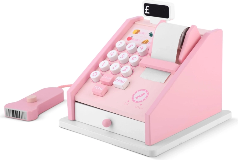 Nyitható fiók és blokkpapír-tekercs, mint az igazin