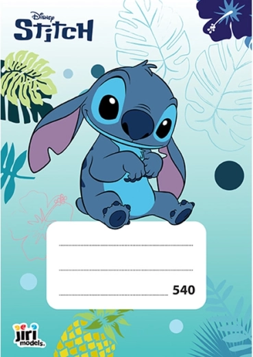 Vonalazás nélküli A5-ös iskolai füzet Lilo & Stitch 40 lappal