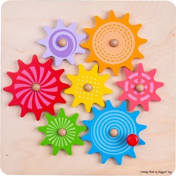 Bigjigs Toys Színes Fogaskerekek Gyerekeknek
