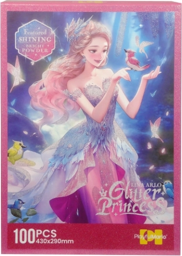Gyermek csillogó puzzle 100 darabos