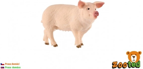 Műanyag házi sertés figura 10 cm