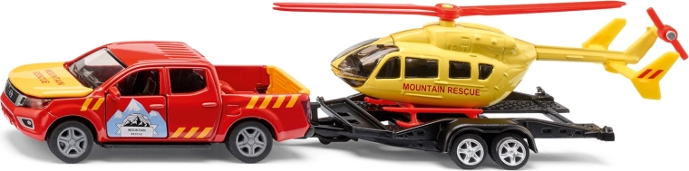 Siku Super hegyi mentőszolgálat Nissan Navara helikopterrel
