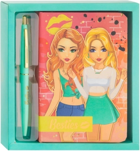 Besties jegyzetfüzet 15 × 10 cm tollal, 90 lap
