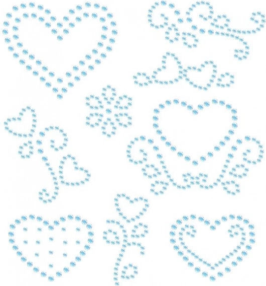 Vasalható strasszköves applikáció – ragyogó virágok