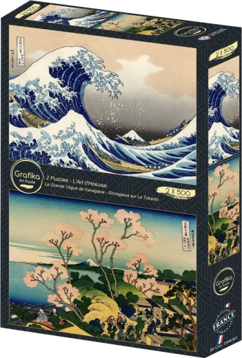 Puzzle A Kanagawai-öböl nagy hulláma és Sinagawa városrész 2×500 darab