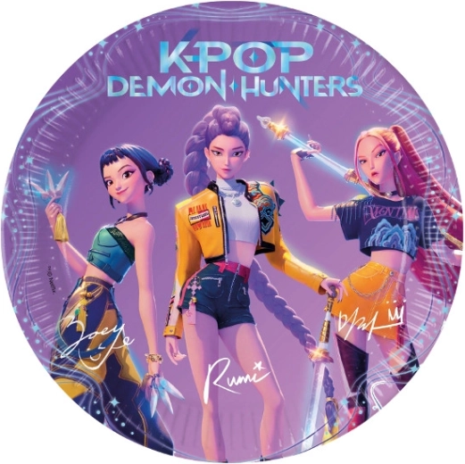 Demon hunters K-POP papírtányérok 23 cm (8 db)
