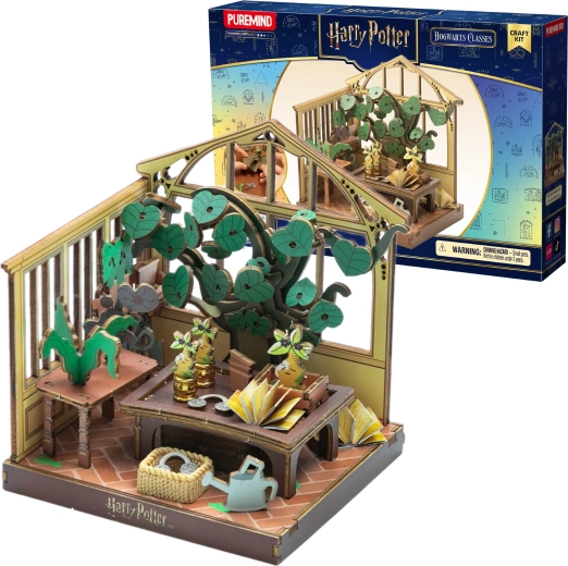 Puremind Harry Potter összerakható fa 3D puzzle – üvegház, gyógynövénytan óra