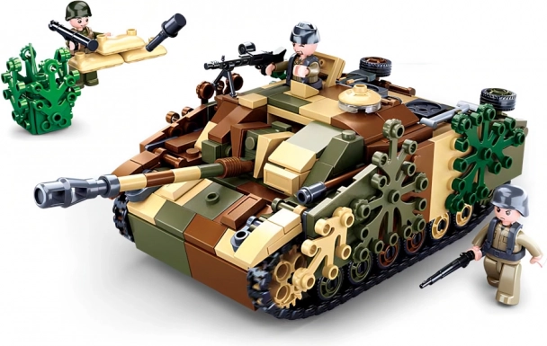 Sluban álcázott páncélozott tank – katonai építőkészlet