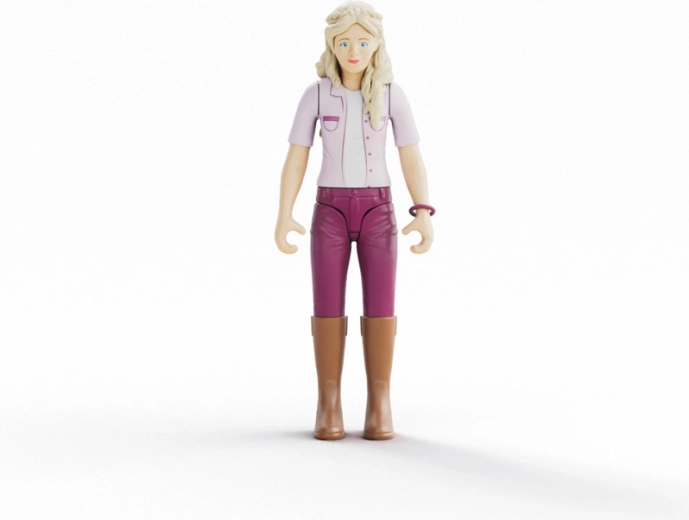Teljesen mozgatható lovasnő figura