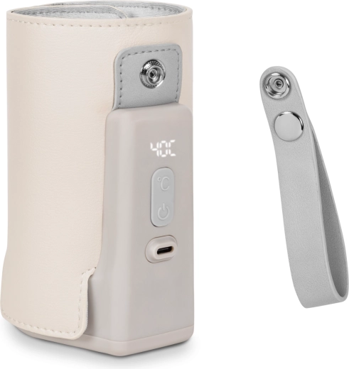 Vezeték nélküli cumisüveg-melegítő LIONELO Thermup Go Plus Beige Sand